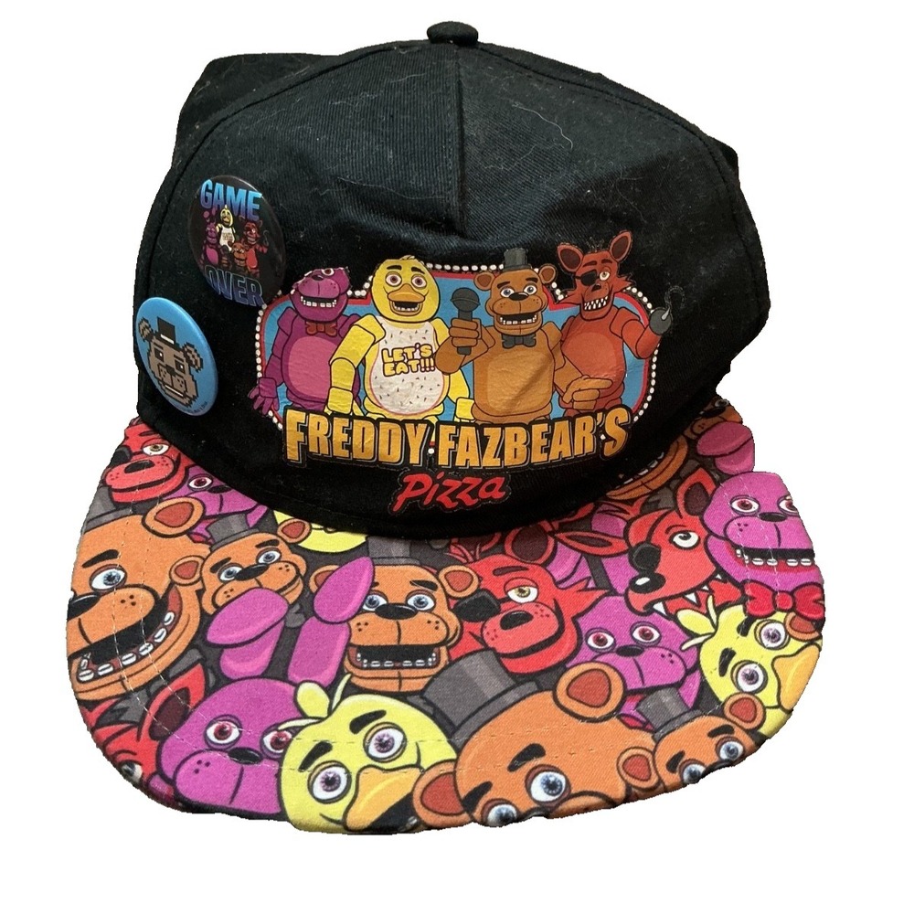 Freddy Fazbear's Pizza Black Snapback Hat Official 2019 Five Nights Cap #115665